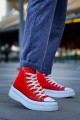 KB-CX3 Erkek Günlük Bağcıklı Keten Uzun Spor Sneaker Ayakkabı KBT - Kırmızı Erkek Ayakkabı KB-CX3 Erkek Günlük Bağcıklı Keten Uzun Spor Sneaker Ayakkabı KBT - Kırmızı – Kuback Erkek Ayakkabı