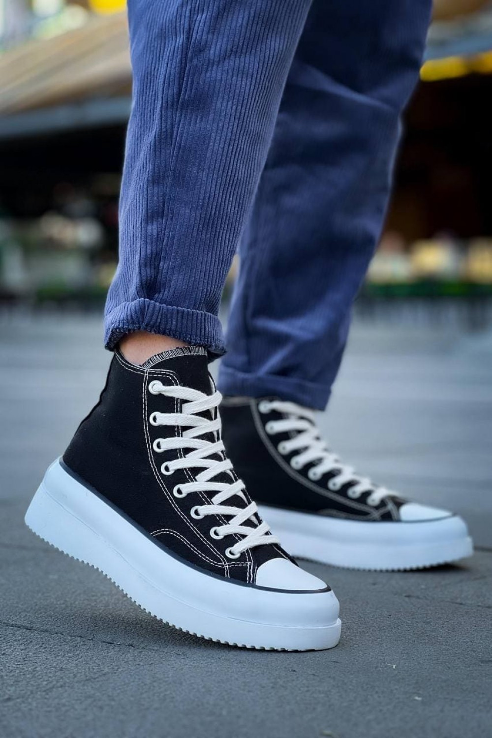 KB-CX3 Erkek Günlük Bağcıklı Keten Uzun Spor Sneaker Ayakkabı KBT - Siyah Erkek Ayakkabı KB-CX3 Erkek Günlük Bağcıklı Keten Uzun Spor Sneaker Ayakkabı KBT - Siyah – Kuback Erkek Ayakkabı