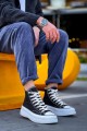 KB-CX3 Erkek Günlük Bağcıklı Keten Uzun Spor Sneaker Ayakkabı KBT - Siyah Erkek Ayakkabı KB-CX3 Erkek Günlük Bağcıklı Keten Uzun Spor Sneaker Ayakkabı KBT - Siyah – Kuback Erkek Ayakkabı