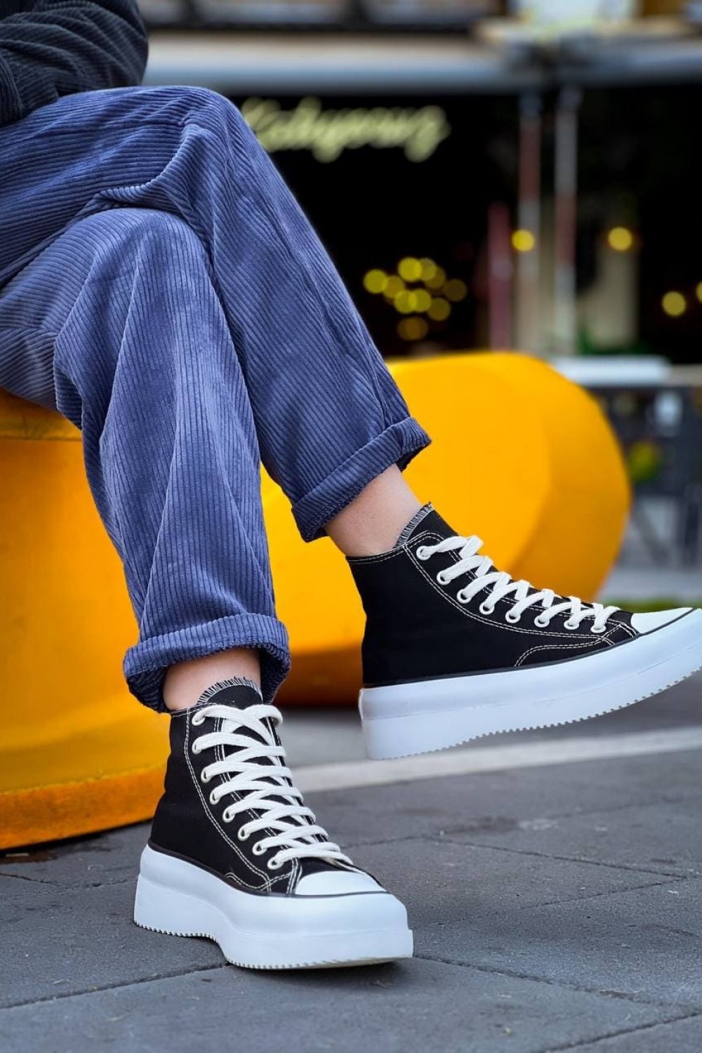 KB-CX3 Erkek Günlük Bağcıklı Keten Uzun Spor Sneaker Ayakkabı KBT - Siyah Erkek Ayakkabı KB-CX3 Erkek Günlük Bağcıklı Keten Uzun Spor Sneaker Ayakkabı KBT - Siyah – Kuback Erkek Ayakkabı