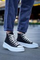 KB-CX3 Erkek Günlük Bağcıklı Keten Uzun Spor Sneaker Ayakkabı KBT - Siyah Erkek Ayakkabı KB-CX3 Erkek Günlük Bağcıklı Keten Uzun Spor Sneaker Ayakkabı KBT - Siyah – Kuback Erkek Ayakkabı
