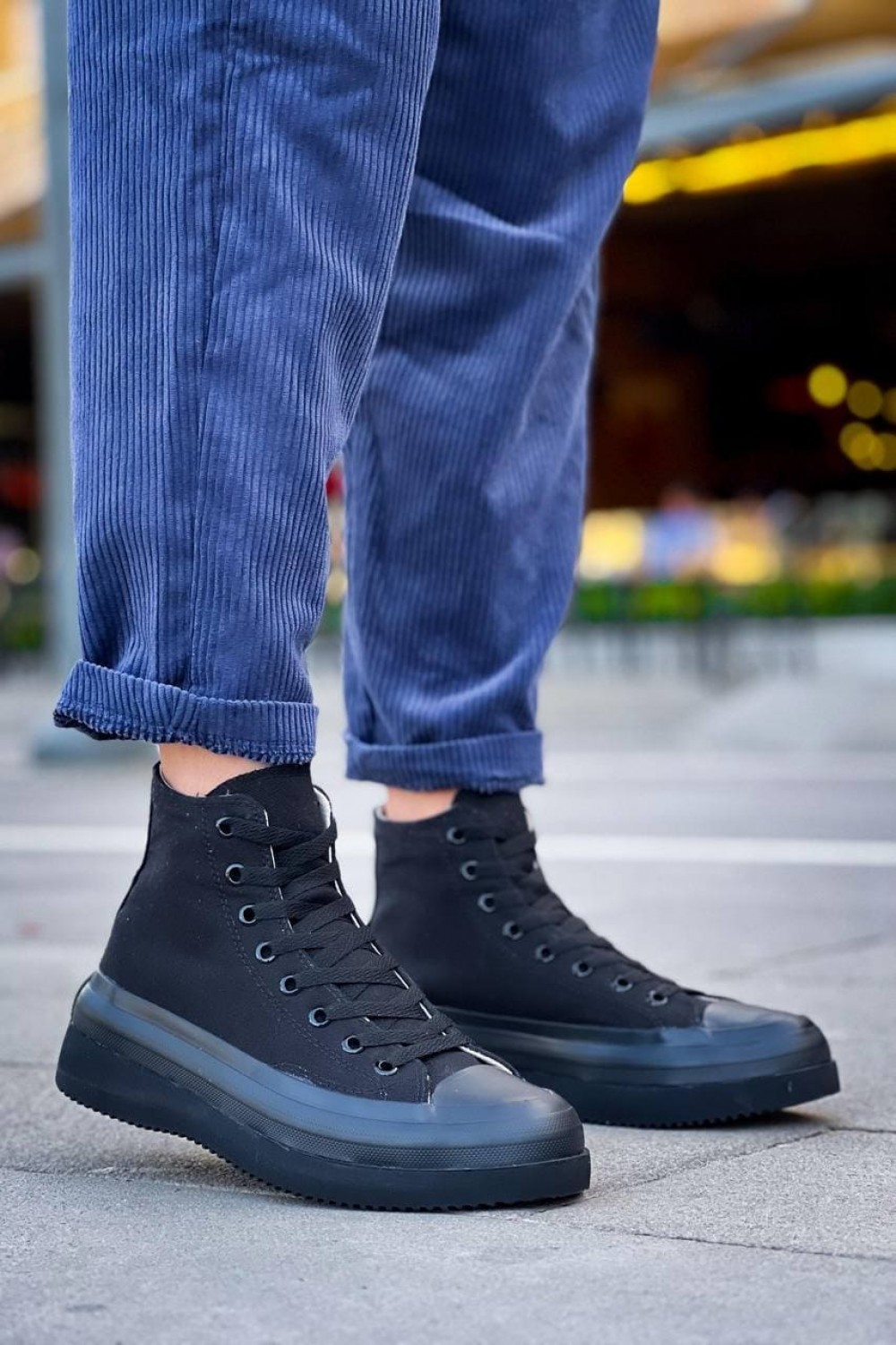 KB-CX3 Erkek Günlük Bağcıklı Keten Uzun Spor Sneaker Ayakkabı KST - Siyah Erkek Ayakkabı KB-CX3 Erkek Günlük Bağcıklı Keten Uzun Spor Sneaker Ayakkabı KST - Siyah – Kuback Erkek Ayakkabı