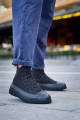 KB-CX3 Erkek Günlük Bağcıklı Keten Uzun Spor Sneaker Ayakkabı KST - Siyah Erkek Ayakkabı KB-CX3 Erkek Günlük Bağcıklı Keten Uzun Spor Sneaker Ayakkabı KST - Siyah – Kuback Erkek Ayakkabı