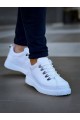 KB-X4 Erkek Günlük Bağcıklı Cilt Spor Sneaker Ayakkabı CBT - Beyaz
