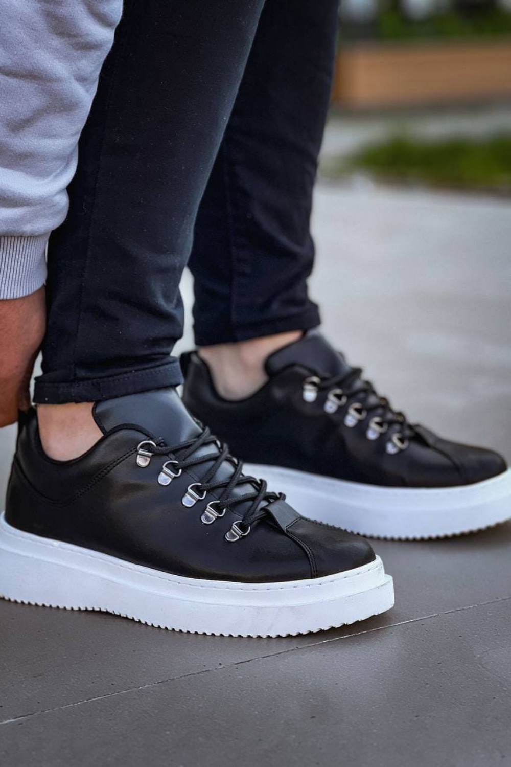 KB-X4 Erkek Günlük Bağcıklı Cilt Spor Sneaker Ayakkabı CBT - Siyah Erkek Ayakkabı KB-X4 Erkek Günlük Bağcıklı Cilt Spor Sneaker Ayakkabı CBT - Siyah – Kuback Erkek Ayakkabı