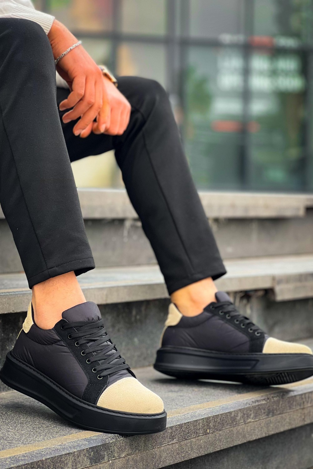 KB-X46 Erkek Günlük Bağcıklı Paraşüt Kumaş Süet Spor Sneaker Ayakkabı PKSST - Siyah/Bej Erkek Ayakkabı KB-X46 Erkek Günlük Bağcıklı Paraşüt Kumaş Süet Spor Sneaker Ayakkabı PKSST - Siyah/Bej – Kuback Erkek Ayakkabı