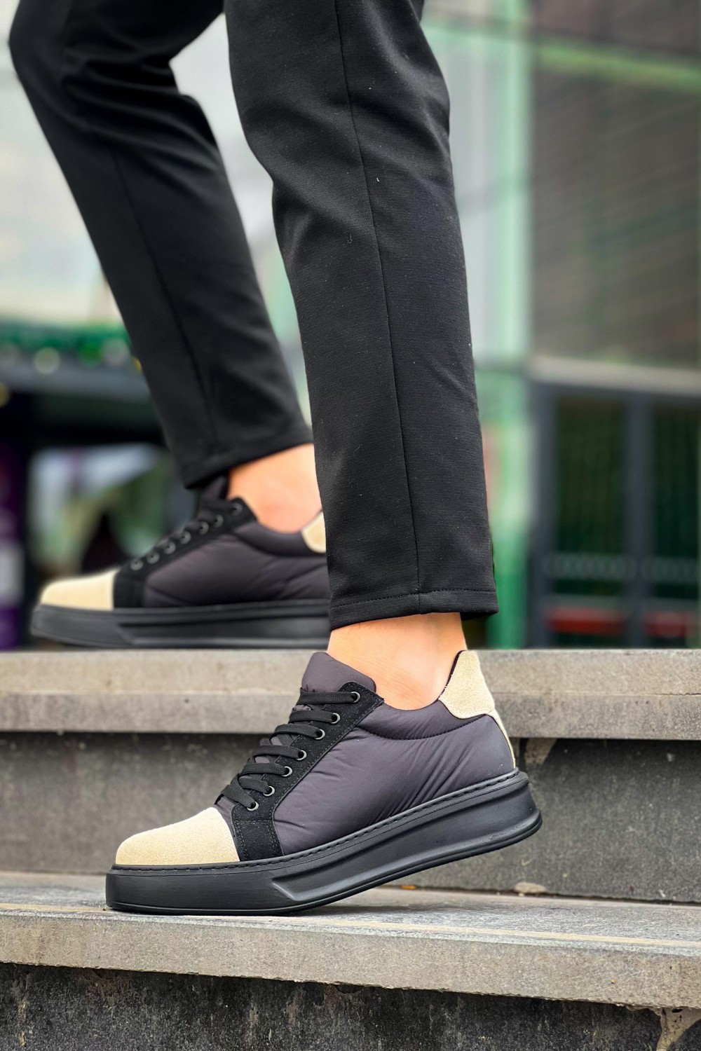 KB-X46 Erkek Günlük Bağcıklı Paraşüt Kumaş Süet Spor Sneaker Ayakkabı PKSST - Siyah/Bej Erkek Ayakkabı KB-X46 Erkek Günlük Bağcıklı Paraşüt Kumaş Süet Spor Sneaker Ayakkabı PKSST - Siyah/Bej – Kuback Erkek Ayakkabı