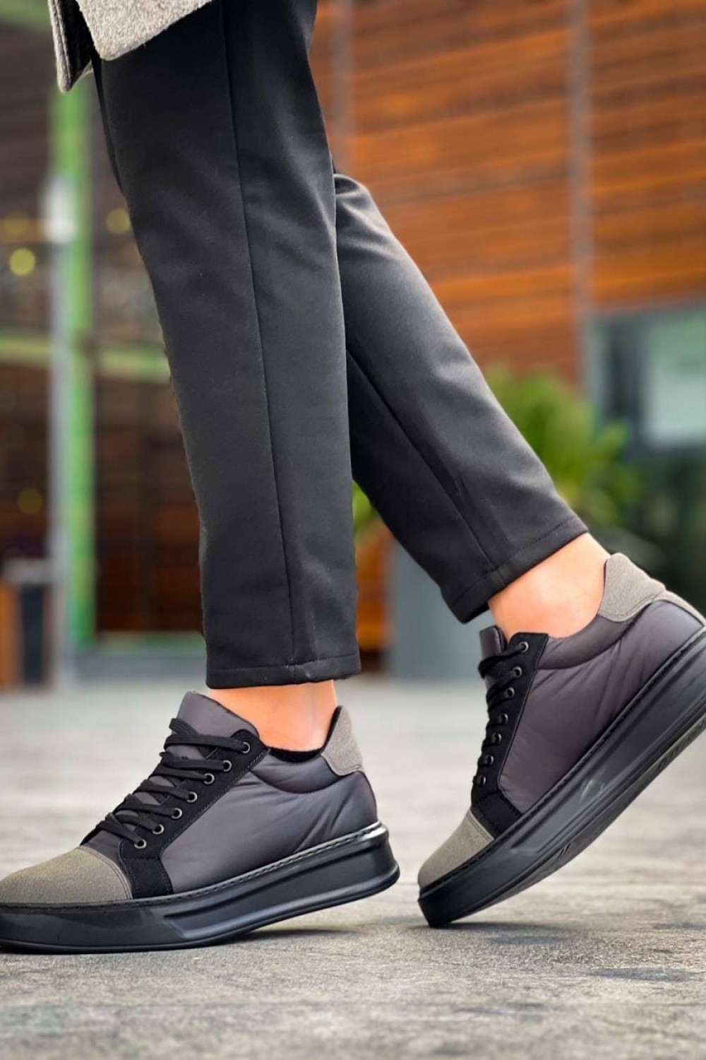 KB-X46 Erkek Günlük Bağcıklı Paraşüt Kumaş Süet Spor Sneaker Ayakkabı PKSST - Siyah/Gri Erkek Ayakkabı KB-X46 Erkek Günlük Bağcıklı Paraşüt Kumaş Süet Spor Sneaker Ayakkabı PKSST - Siyah/Gri – Kuback Erkek Ayakkabı