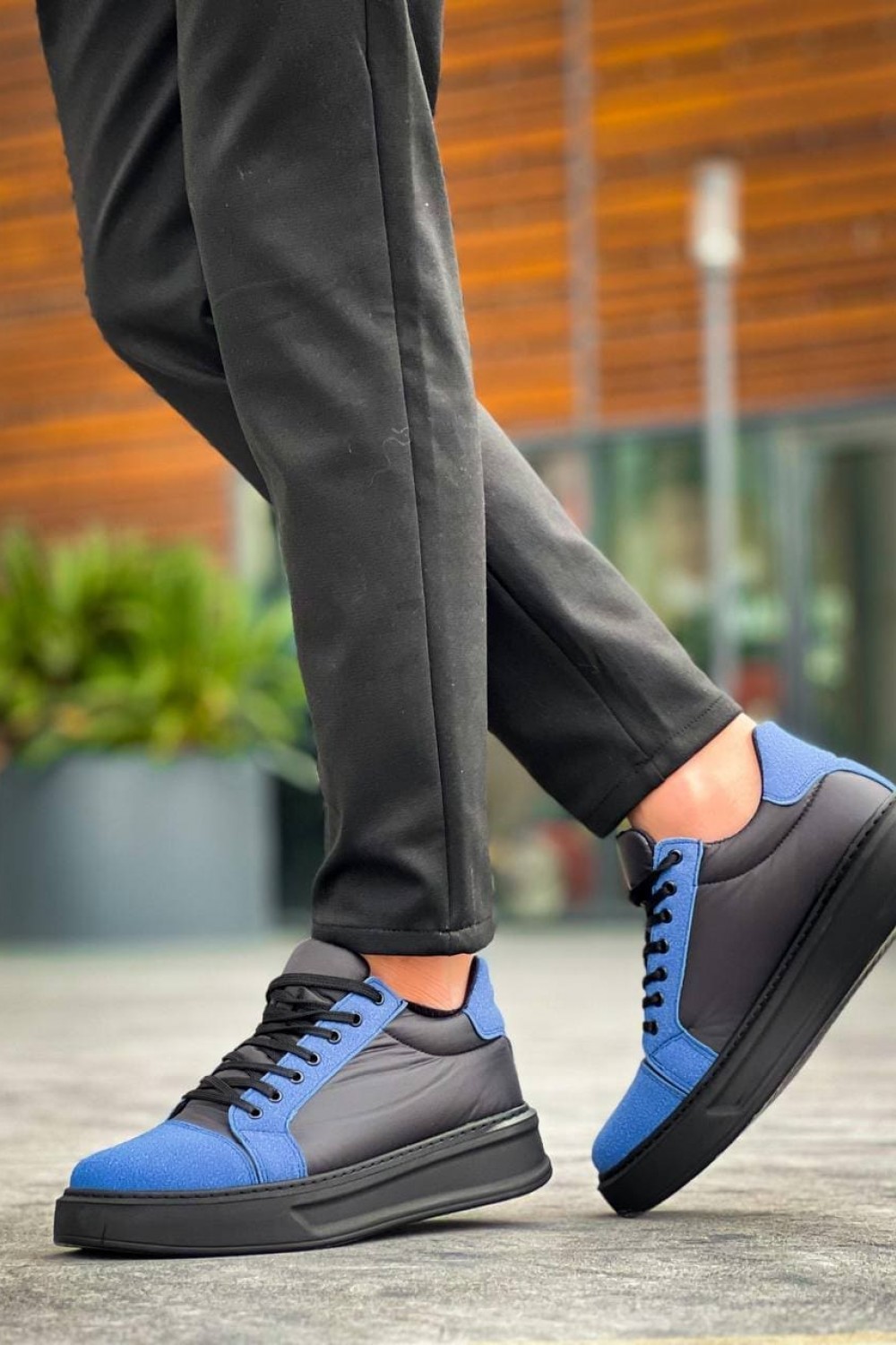 KB-X46 Erkek Günlük Bağcıklı Paraşüt Kumaş Süet Spor Sneaker Ayakkabı PKSST - Siyah/Mavi Erkek Ayakkabı KB-X46 Erkek Günlük Bağcıklı Paraşüt Kumaş Süet Spor Sneaker Ayakkabı PKSST - Siyah/Mavi – Kuback Erkek Ayakkabı