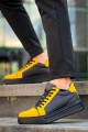 KB-X46 Erkek Günlük Bağcıklı Paraşüt Kumaş Süet Spor Sneaker Ayakkabı PKSST - Siyah/Sarı Erkek Ayakkabı KB-X46 Erkek Günlük Bağcıklı Paraşüt Kumaş Süet Spor Sneaker Ayakkabı PKSST - Siyah/Sarı – Kuback Erkek Ayakkabı