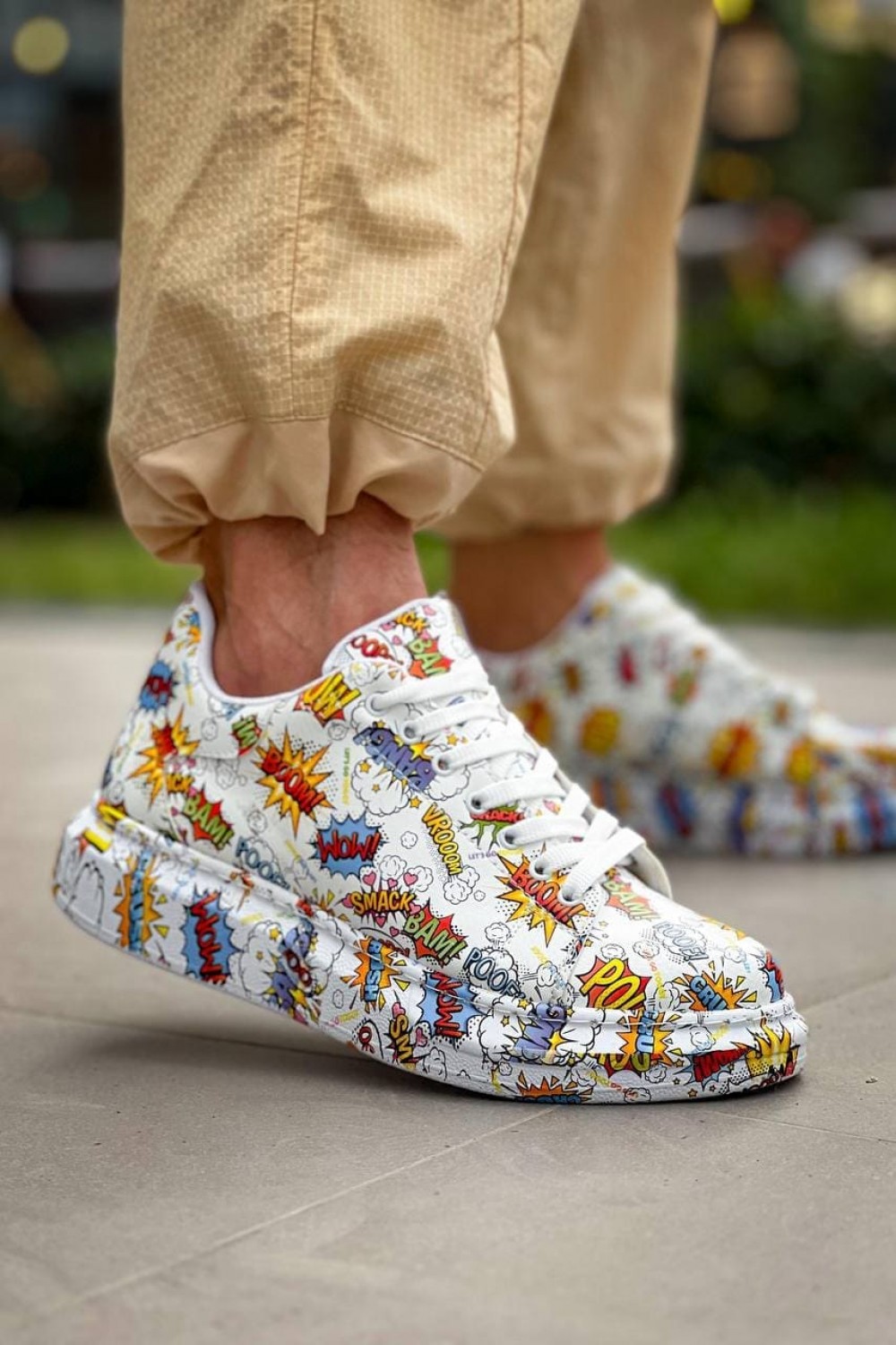 KB-X500 Erkek Günlük Bağcıklı Boom Baskılı Cilt Spor Sneaker Ayakkabı CBT - Beyaz Erkek Ayakkabı KB-X500 Erkek Günlük Bağcıklı Boom Baskılı Cilt Spor Sneaker Ayakkabı CBT - Beyaz – Kuback Erkek Ayakkabı