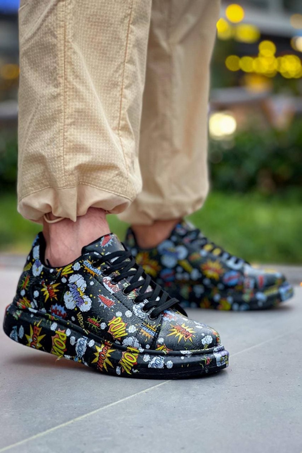 KB-X500 Erkek Günlük Bağcıklı Boom Baskılı Cilt Spor Sneaker Ayakkabı CST - Siyah Erkek Ayakkabı KB-X500 Erkek Günlük Bağcıklı Boom Baskılı Cilt Spor Sneaker Ayakkabı CST - Siyah – Kuback Erkek Ayakkabı