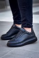 KB-X500 Erkek Günlük Bağcıklı Cilt Spor Sneaker Ayakkabı CST - Siyah – Kuback Erkek Ayakkabı
