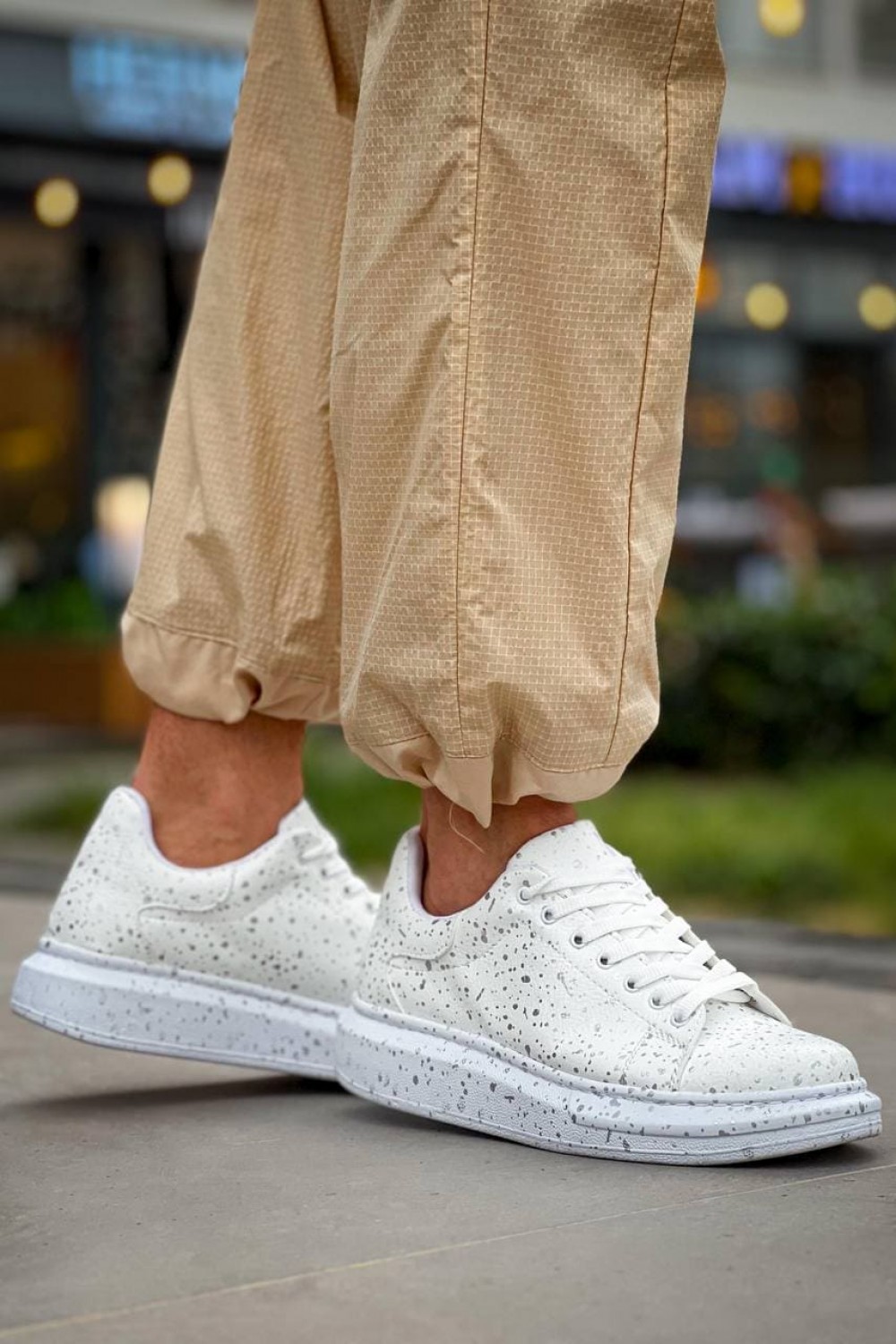 KB-X500 Erkek Günlük Bağcıklı Silver Baskılı Cilt Spor Sneaker Ayakkabı CBT - Beyaz Erkek Ayakkabı KB-X500 Erkek Günlük Bağcıklı Silver Baskılı Cilt Spor Sneaker Ayakkabı CBT - Beyaz – Kuback Erkek Ayakkabı