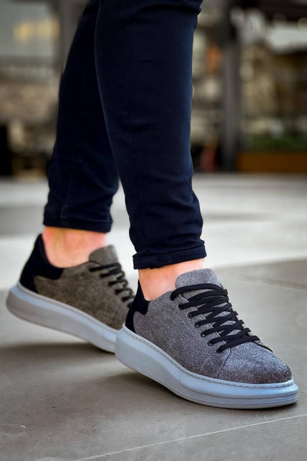 KB-X500 Erkek Günlük Bağcıklı Süet Spor Sneaker Ayakkabı SGT - Gri/Siyah Erkek Ayakkabı KB-X500 Erkek Günlük Bağcıklı Süet Spor Sneaker Ayakkabı SGT - Gri/Siyah – Kuback Erkek Ayakkabı