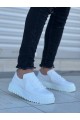 KB-X502 Erkek Günlük Bağcıklı Cilt Spor Sneaker Ayakkabı CBT - Beyaz