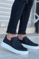 KB-X502 Erkek Günlük Bağcıklı Cilt Spor Sneaker Ayakkabı CBT - Siyah Erkek Ayakkabı KB-X502 Erkek Günlük Bağcıklı Cilt Spor Sneaker Ayakkabı CBT - Siyah – Kuback Erkek Ayakkabı