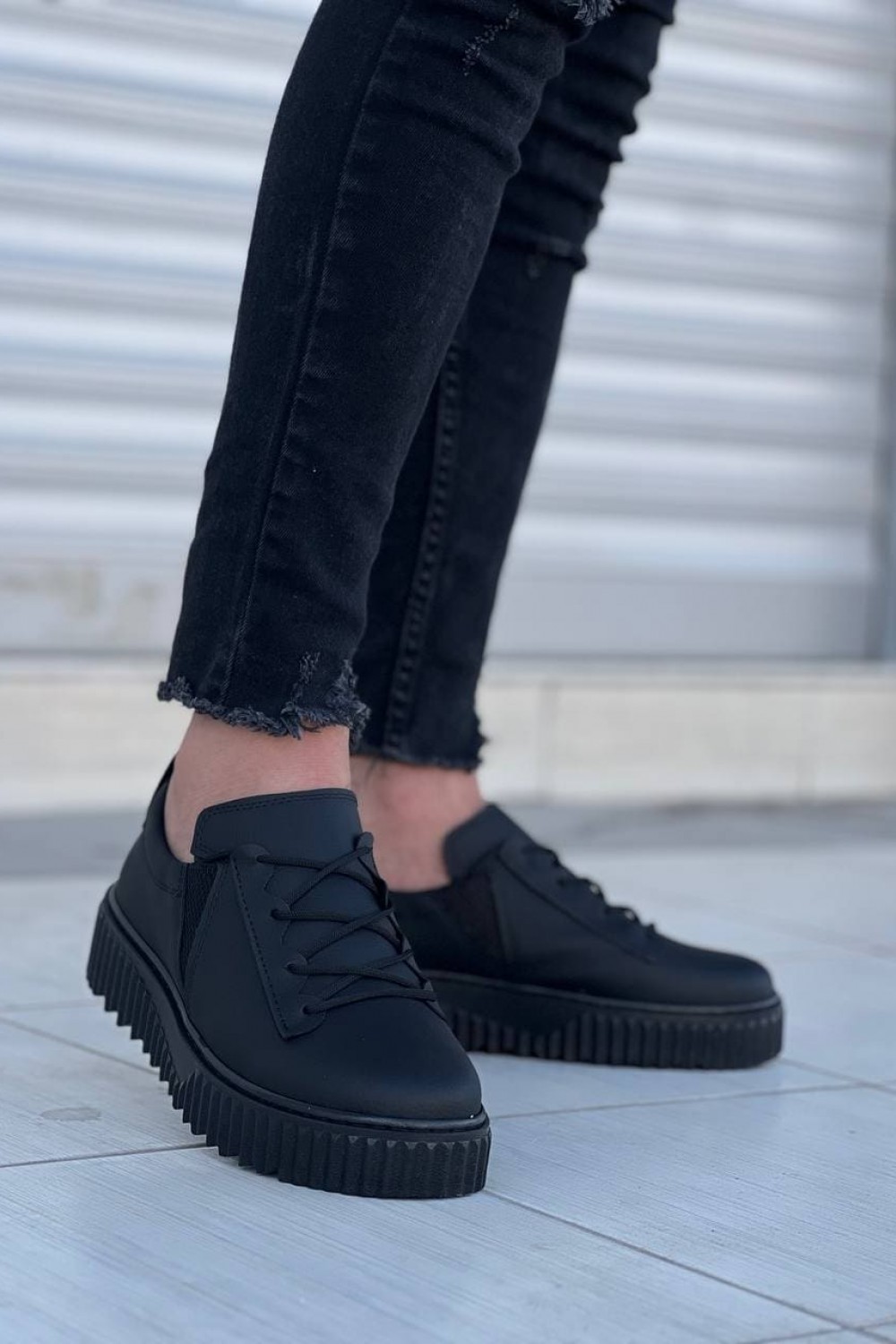 KB-X502 Erkek Günlük Bağcıklı Cilt Spor Sneaker Ayakkabı CST - Siyah Erkek Ayakkabı KB-X502 Erkek Günlük Bağcıklı Cilt Spor Sneaker Ayakkabı CST - Siyah – Kuback Erkek Ayakkabı