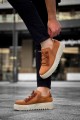 KB-X502 Erkek Günlük Bağcıklı Süet Spor Sneaker Ayakkabı SKT - Taba – Kuback Erkek Ayakkabı
