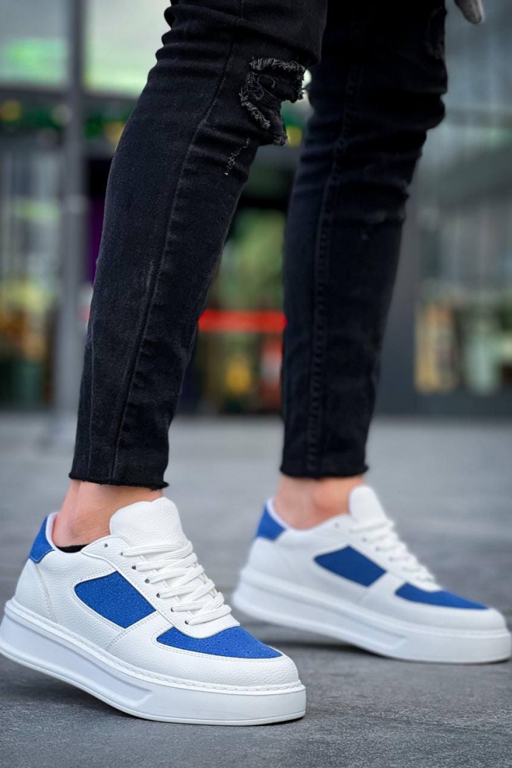 KB-X8 Erkek Günlük Bağcıklı Cilt Süet Spor Sneaker Ayakkabı CSBT - Beyaz/Mavi Erkek Ayakkabı KB-X8 Erkek Günlük Bağcıklı Cilt Süet Spor Sneaker Ayakkabı CSBT - Beyaz/Mavi – Kuback Erkek Ayakkabı