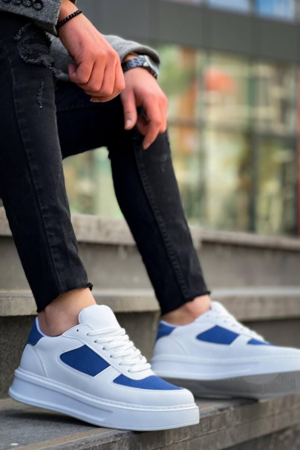 KB-X8 Erkek Günlük Bağcıklı Cilt Süet Spor Sneaker Ayakkabı CSBT - Beyaz/Mavi Erkek Ayakkabı KB-X8 Erkek Günlük Bağcıklı Cilt Süet Spor Sneaker Ayakkabı CSBT - Beyaz/Mavi – Kuback Erkek Ayakkabı