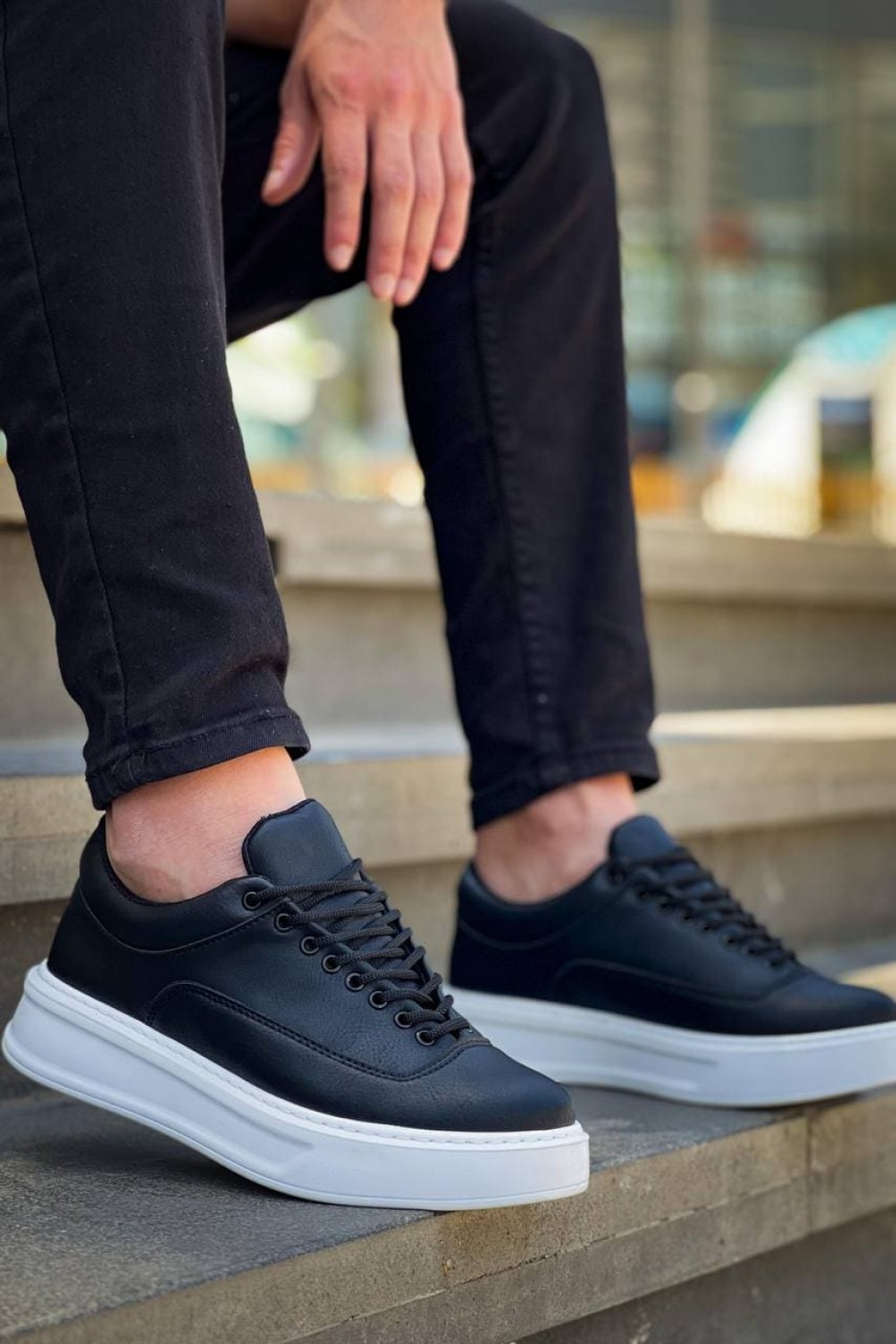 KB005 Erkek Günlük Bağcıklı Cilt Spor Sneaker Ayakkabı CBT - Siyah Erkek Ayakkabı KB005 Erkek Günlük Bağcıklı Cilt Spor Sneaker Ayakkabı CBT - Siyah – Kuback Erkek Ayakkabı