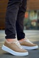 KB005 Erkek Günlük Bağcıklı Süet Spor Sneaker Ayakkabı SBT - Bej – Kuback Erkek Ayakkabı