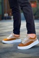 KB005 Erkek Günlük Bağcıklı Süet Spor Sneaker Ayakkabı SBT - Bej/Taba – Kuback Erkek Ayakkabı