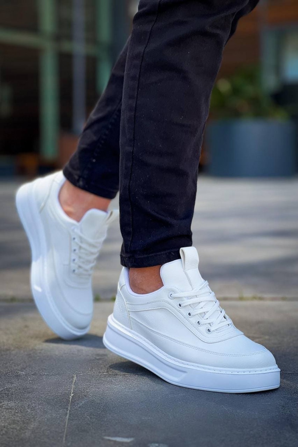 KB006 Erkek Günlük Bağcıklı Cilt Spor Sneaker Ayakkabı CBT - Beyaz Erkek Ayakkabı KB006 Erkek Günlük Bağcıklı Cilt Spor Sneaker Ayakkabı CBT - Beyaz – Kuback Erkek Ayakkabı