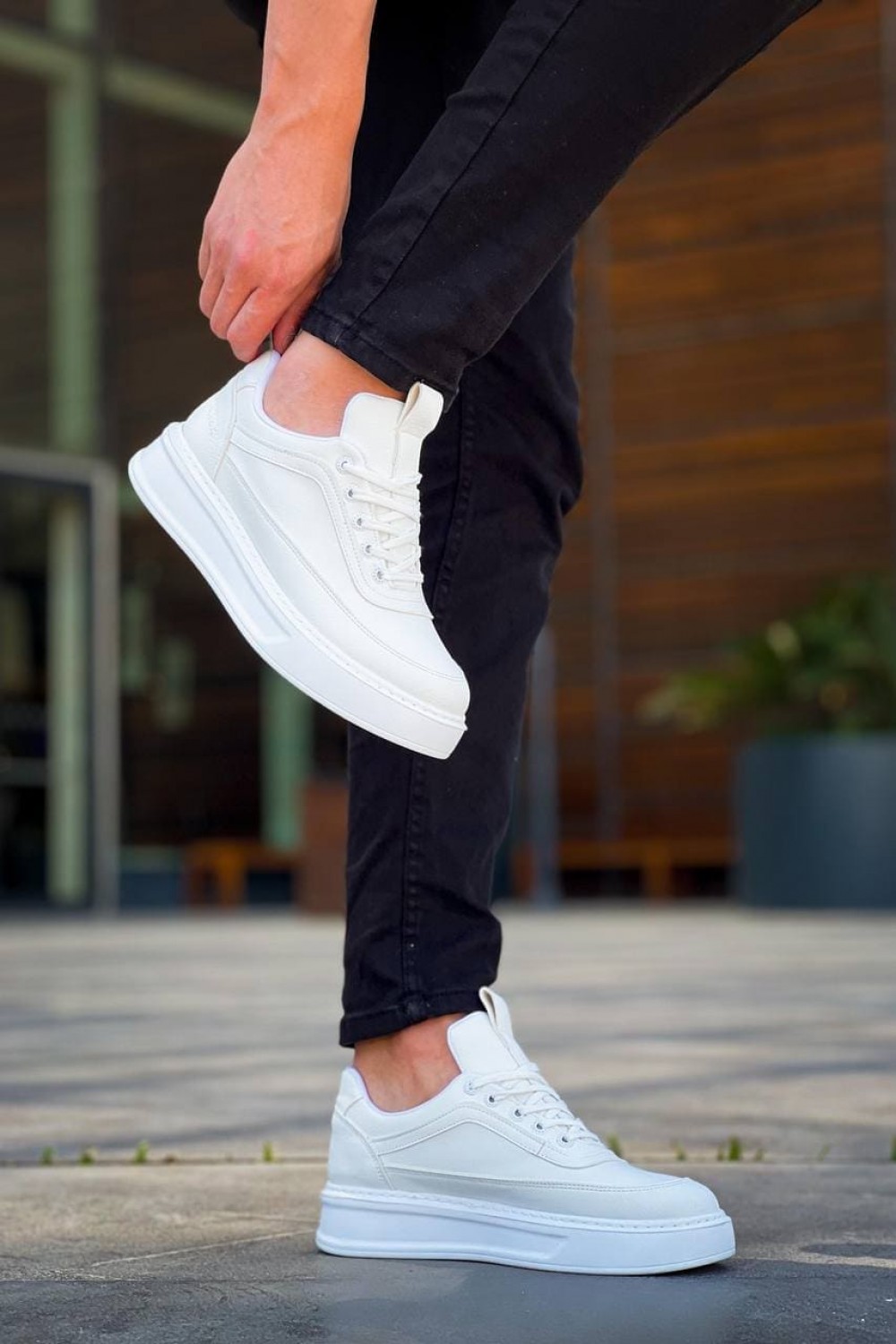 KB006 Erkek Günlük Bağcıklı Cilt Spor Sneaker Ayakkabı CBT - Beyaz Erkek Ayakkabı KB006 Erkek Günlük Bağcıklı Cilt Spor Sneaker Ayakkabı CBT - Beyaz – Kuback Erkek Ayakkabı