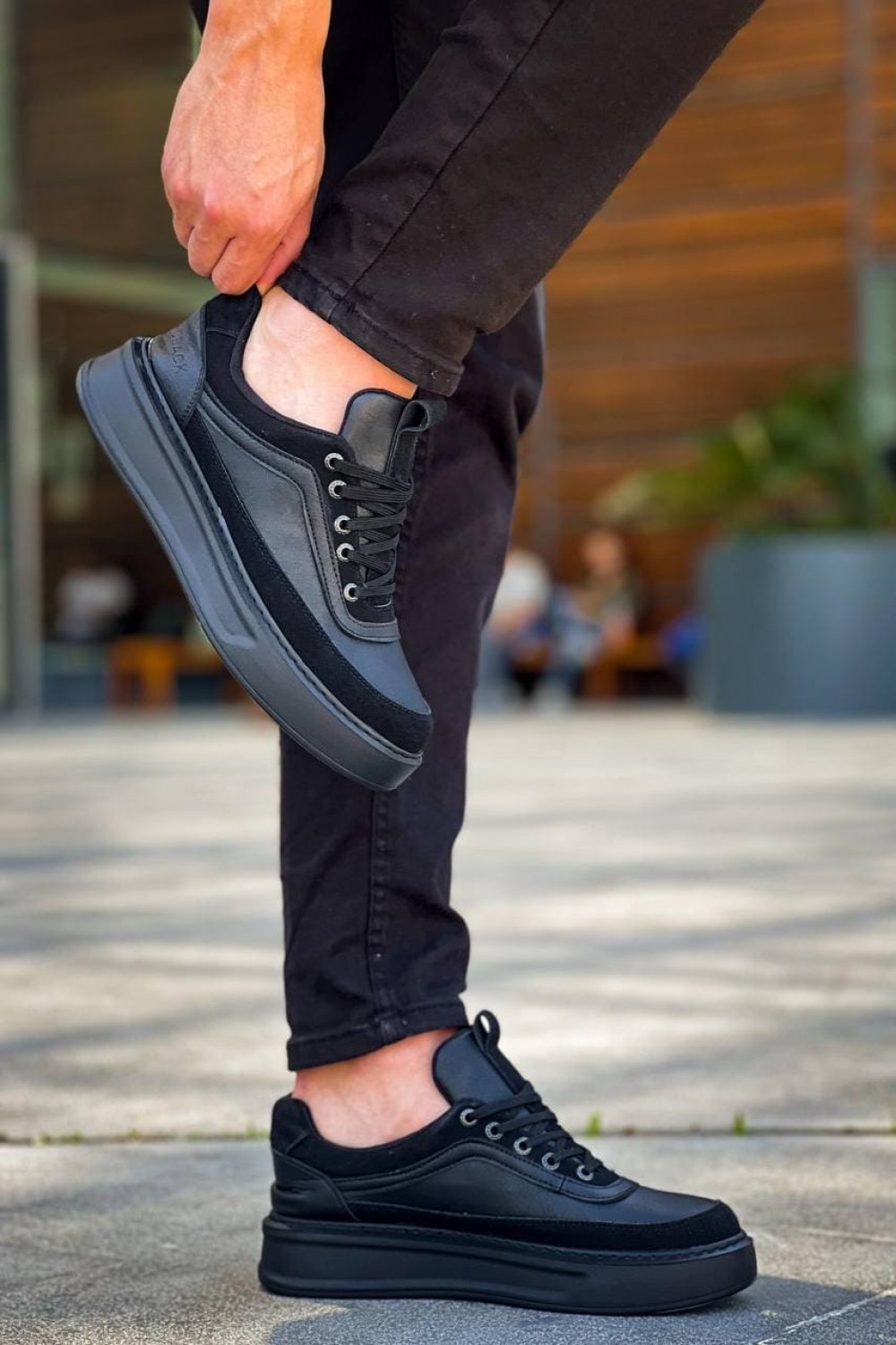 KB006 Erkek Günlük Bağcıklı Cilt Spor Sneaker Ayakkabı CST - Siyah Erkek Ayakkabı KB006 Erkek Günlük Bağcıklı Cilt Spor Sneaker Ayakkabı CST - Siyah – Kuback Erkek Ayakkabı