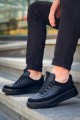 KB006 Erkek Günlük Bağcıklı Cilt Spor Sneaker Ayakkabı CST - Siyah Erkek Ayakkabı KB006 Erkek Günlük Bağcıklı Cilt Spor Sneaker Ayakkabı CST - Siyah – Kuback Erkek Ayakkabı