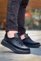 KB006 Erkek Günlük Bağcıklı Cilt Spor Sneaker Ayakkabı CST - Siyah Erkek Ayakkabı KB006 Erkek Günlük Bağcıklı Cilt Spor Sneaker Ayakkabı CST - Siyah – Kuback Erkek Ayakkabı