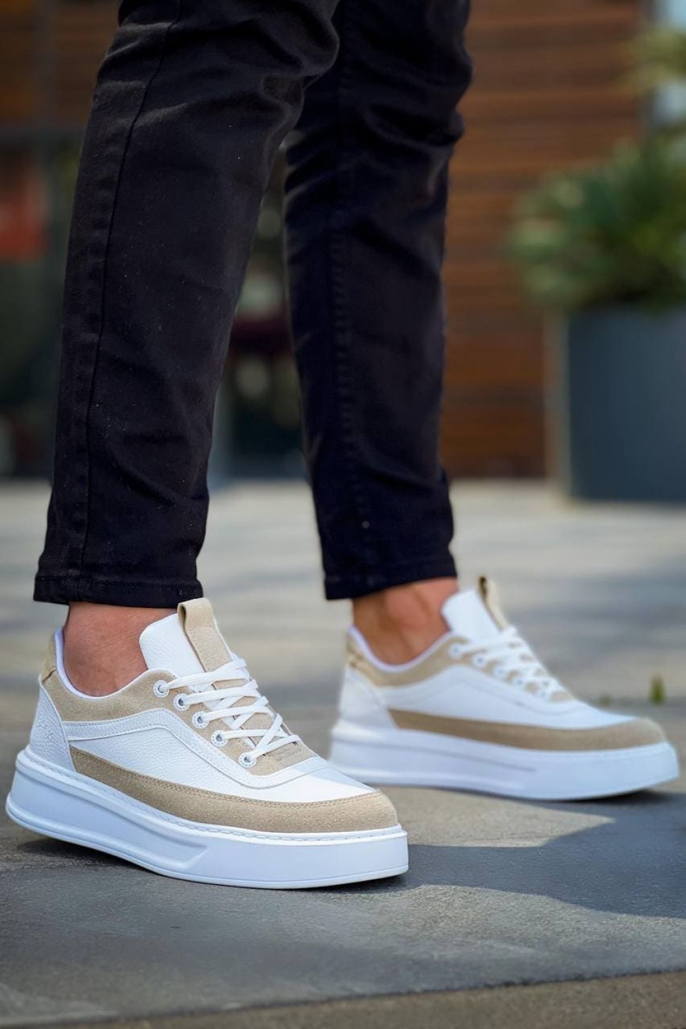 KB006 Erkek Günlük Bağcıklı Cilt Süet Spor Sneaker Ayakkabı CSBT - Beyaz/Bej Erkek Ayakkabı KB006 Erkek Günlük Bağcıklı Cilt Süet Spor Sneaker Ayakkabı CSBT - Beyaz/Bej – Kuback Erkek Ayakkabı