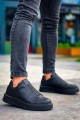 KB007 Erkek Günlük Bağcıksız Cilt Spor Sneaker Ayakkabı CST - Siyah Erkek Ayakkabı KB007 Erkek Günlük Bağcıksız Cilt Spor Sneaker Ayakkabı CST - Siyah – Kuback Erkek Ayakkabı