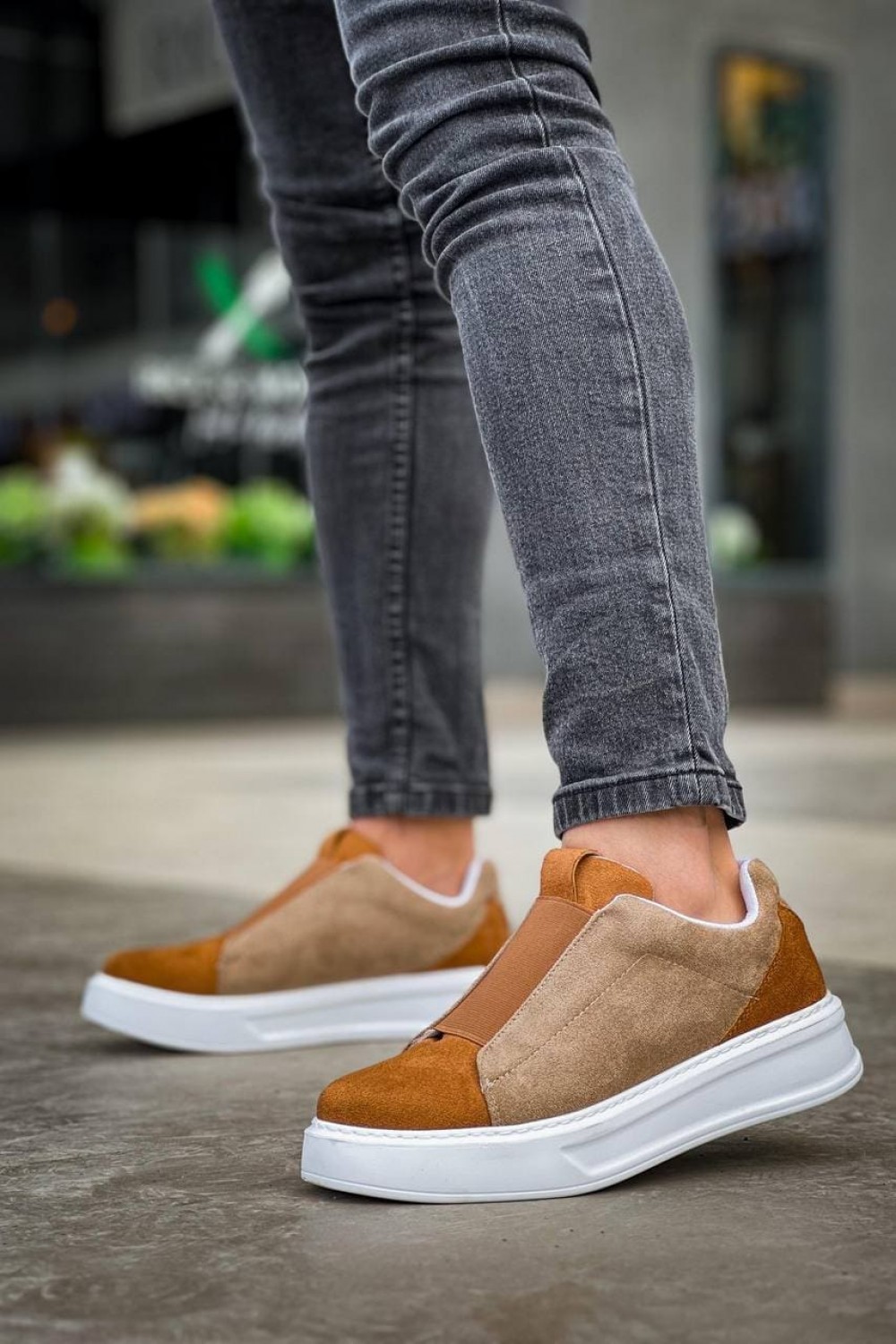 KB007 Erkek Günlük Bağcıksız Süet Spor Sneaker Ayakkabı SBT - Vizon/Taba Erkek Ayakkabı KB007 Erkek Günlük Bağcıksız Süet Spor Sneaker Ayakkabı SBT - Vizon/Taba – Kuback Erkek Ayakkabı