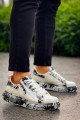 KB02 Erkek Günlük Bağcıklı Fermuarlı Boyalı Croco Cilt Spor Sneaker Ayakkabı CRT - Beyaz/Siyah Erkek Ayakkabı KB02 Erkek Günlük Bağcıklı Fermuarlı Boyalı Croco Cilt Spor Sneaker Ayakkabı CRT - Beyaz/Siyah – Kuback Erkek Ayakkabı