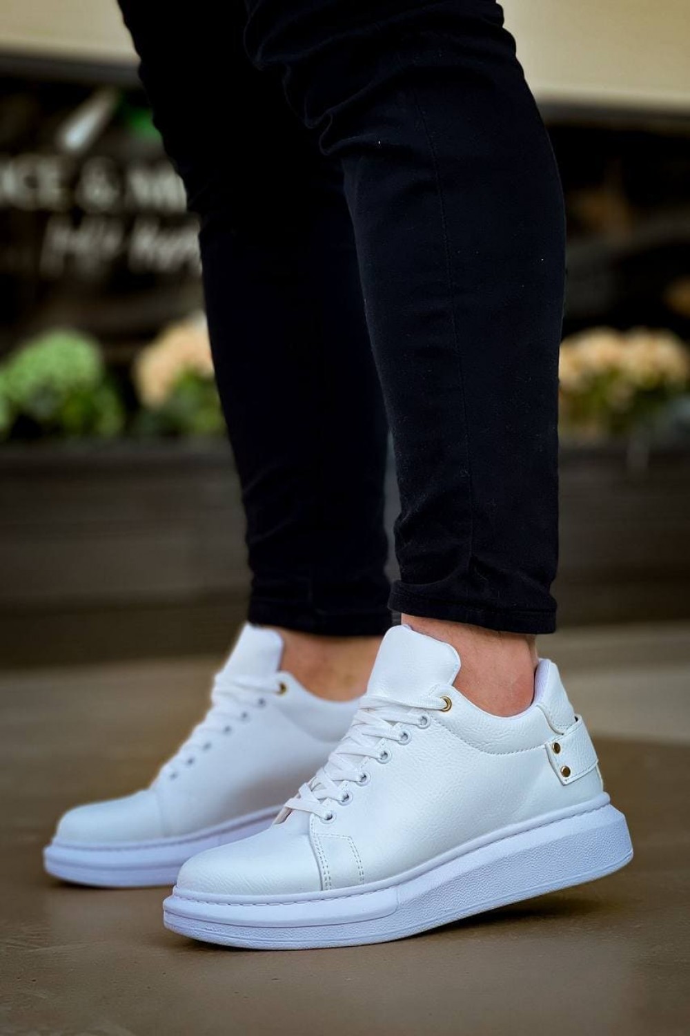 KB047 Erkek Günlük Bağcıklı Cilt Spor Sneaker Ayakkabı CBT - Beyaz Erkek Ayakkabı KB047 Erkek Günlük Bağcıklı Cilt Spor Sneaker Ayakkabı CBT - Beyaz – Kuback Erkek Ayakkabı