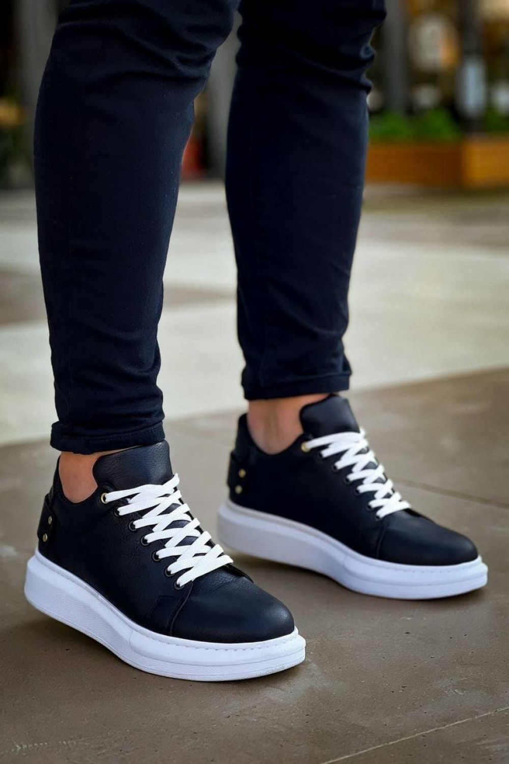 KB047 Erkek Günlük Bağcıklı Cilt Spor Sneaker Ayakkabı CBT - Siyah Erkek Ayakkabı KB047 Erkek Günlük Bağcıklı Cilt Spor Sneaker Ayakkabı CBT - Siyah – Kuback Erkek Ayakkabı