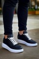 KB047 Erkek Günlük Bağcıklı Cilt Spor Sneaker Ayakkabı CBT - Siyah Erkek Ayakkabı KB047 Erkek Günlük Bağcıklı Cilt Spor Sneaker Ayakkabı CBT - Siyah – Kuback Erkek Ayakkabı