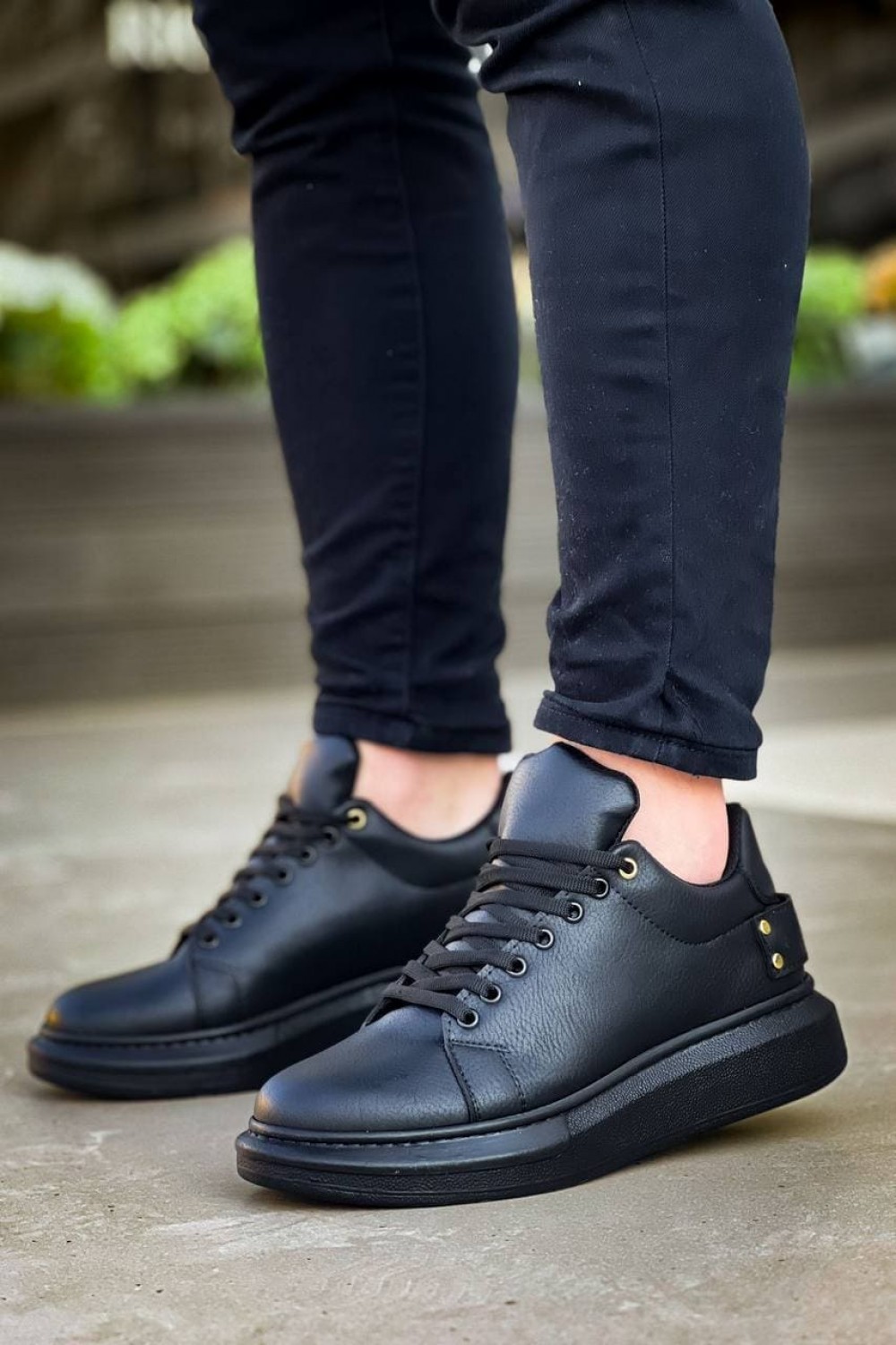 KB047 Erkek Günlük Bağcıklı Cilt Spor Sneaker Ayakkabı CST - Siyah Erkek Ayakkabı KB047 Erkek Günlük Bağcıklı Cilt Spor Sneaker Ayakkabı CST - Siyah – Kuback Erkek Ayakkabı