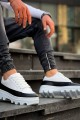 KB056 Erkek Günlük Bağcıklı Cilt Spor Sneaker Ayakkabı CBT - Beyaz/Siyah Erkek Ayakkabı KB056 Erkek Günlük Bağcıklı Cilt Spor Sneaker Ayakkabı CBT - Beyaz/Siyah – Kuback Erkek Ayakkabı