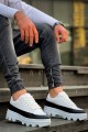 KB056 Erkek Günlük Bağcıklı Cilt Spor Sneaker Ayakkabı CBT - Beyaz/Siyah Erkek Ayakkabı KB056 Erkek Günlük Bağcıklı Cilt Spor Sneaker Ayakkabı CBT - Beyaz/Siyah – Kuback Erkek Ayakkabı