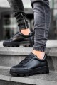 KB056 Erkek Günlük Bağcıklı Cilt Spor Sneaker Ayakkabı CST - Siyah Erkek Ayakkabı KB056 Erkek Günlük Bağcıklı Cilt Spor Sneaker Ayakkabı CST - Siyah – Kuback Erkek Ayakkabı
