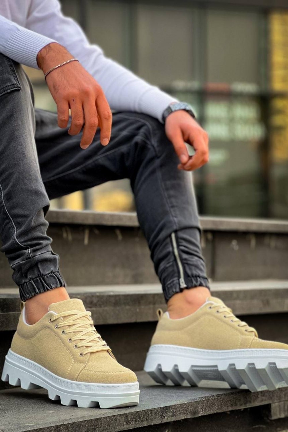 KB056 Erkek Günlük Bağcıklı Süet Spor Sneaker Ayakkabı SBT - Bej Erkek Ayakkabı KB056 Erkek Günlük Bağcıklı Süet Spor Sneaker Ayakkabı SBT - Bej – Kuback Erkek Ayakkabı