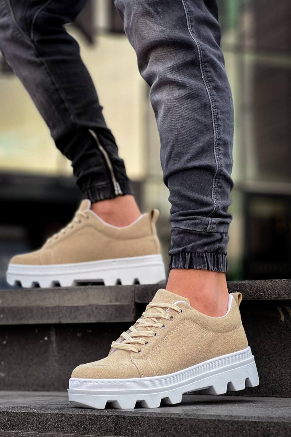 KB056 Erkek Günlük Bağcıklı Süet Spor Sneaker Ayakkabı SBT - Bej Erkek Ayakkabı KB056 Erkek Günlük Bağcıklı Süet Spor Sneaker Ayakkabı SBT - Bej – Kuback Erkek Ayakkabı
