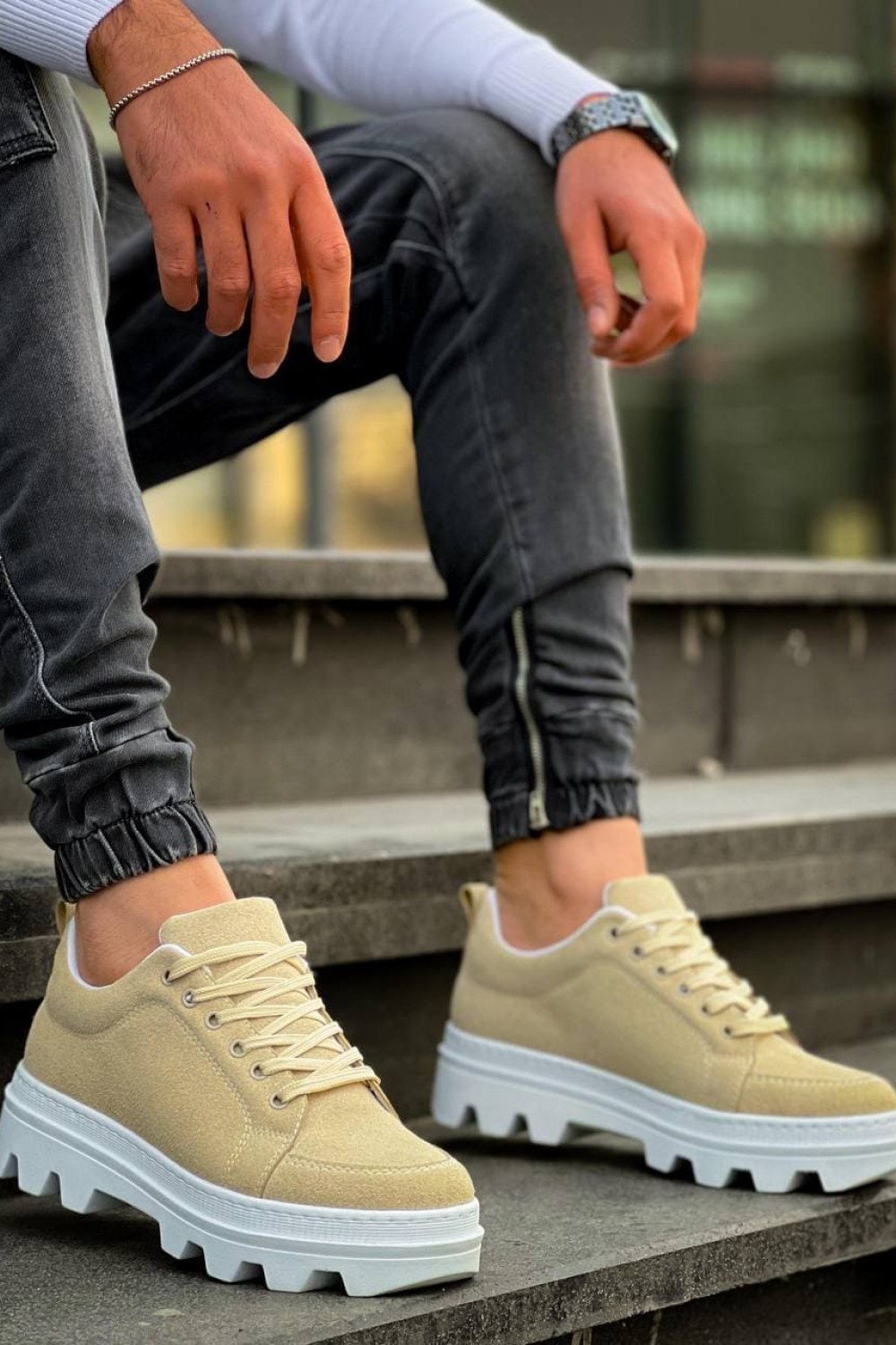 KB056 Erkek Günlük Bağcıklı Süet Spor Sneaker Ayakkabı SBT - Bej Erkek Ayakkabı KB056 Erkek Günlük Bağcıklı Süet Spor Sneaker Ayakkabı SBT - Bej – Kuback Erkek Ayakkabı
