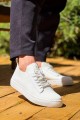 KB110 Erkek Günlük Bağcıklı Triko Spor Sneaker Ayakkabı TBT - Beyaz – Kuback Erkek Ayakkabı
