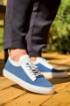 KB110 Erkek Günlük Bağcıklı Triko Spor Sneaker Ayakkabı TBT - Mavi – Kuback Erkek Ayakkabı