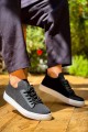 KB110 Erkek Günlük Bağcıklı Triko Spor Sneaker Ayakkabı TBT - Siyah – Kuback Erkek Ayakkabı